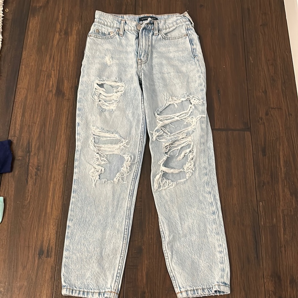 aeropostale ripped mom jeans size 000